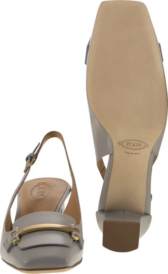 Tod'S Slingback Leather Décolleté - Image 5
