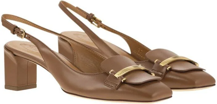 Tod'S Slingback Leather Décolleté - Image 4