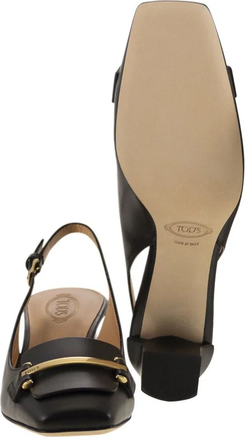 Tod'S Slingback Leather Décolleté - Image 5