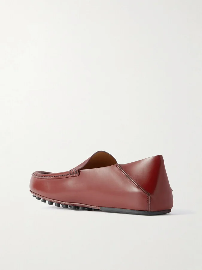 Tod's - Slipper Collapsible-heel Glossed-leather Loafers - Burgundy - Image 3