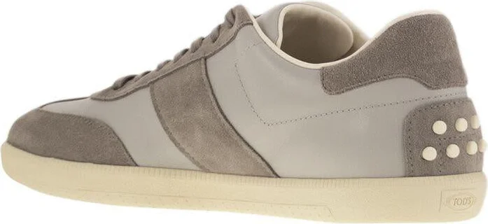 Tod'S Smooth Leather And Suede Tabs Sneakers - Image 3