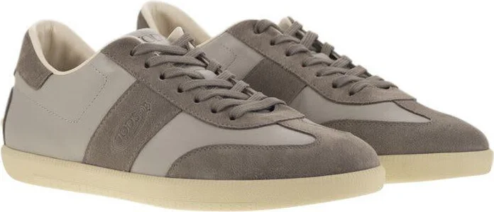 Tod'S Smooth Leather And Suede Tabs Sneakers - Image 4