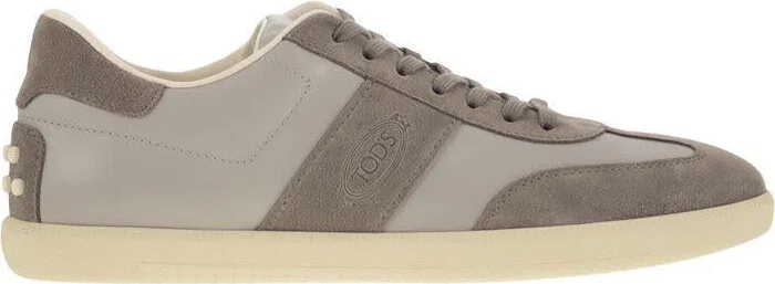 Tod'S Smooth Leather And Suede Tabs Sneakers