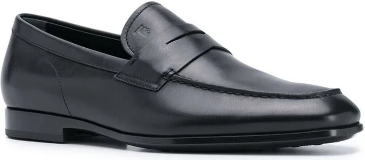 Tod'S Smooth Leather Penny Loafers With Embossed Rubber Pebbles Shoes - Image 2