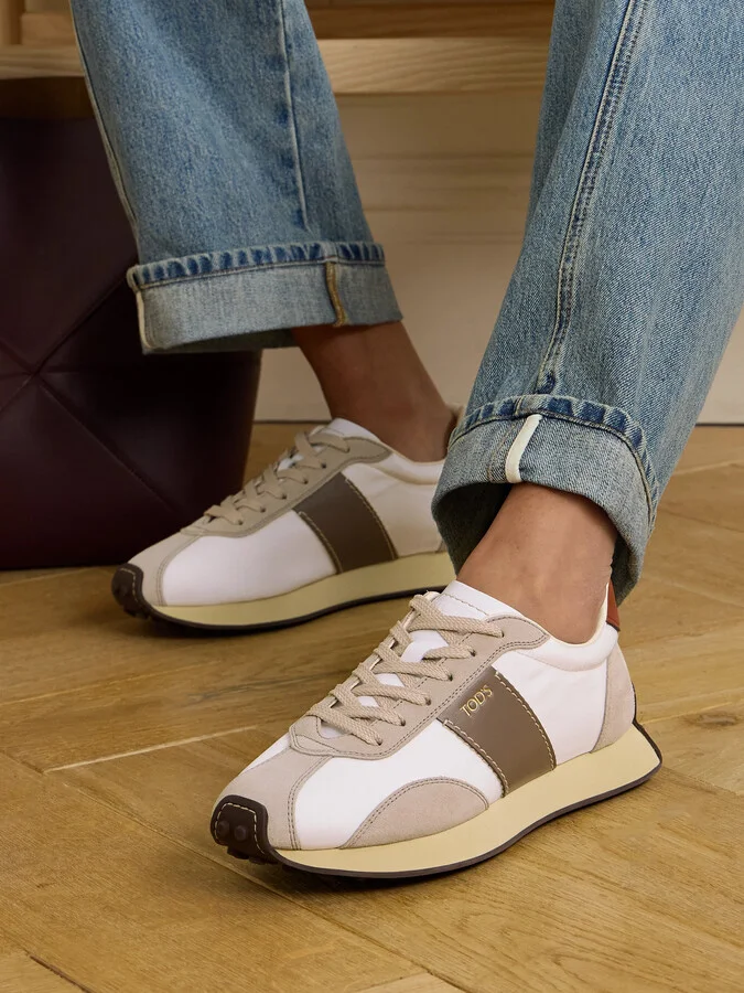 Tod's - Sportivo Active Leather And Suede Sneakers - White - Image 2