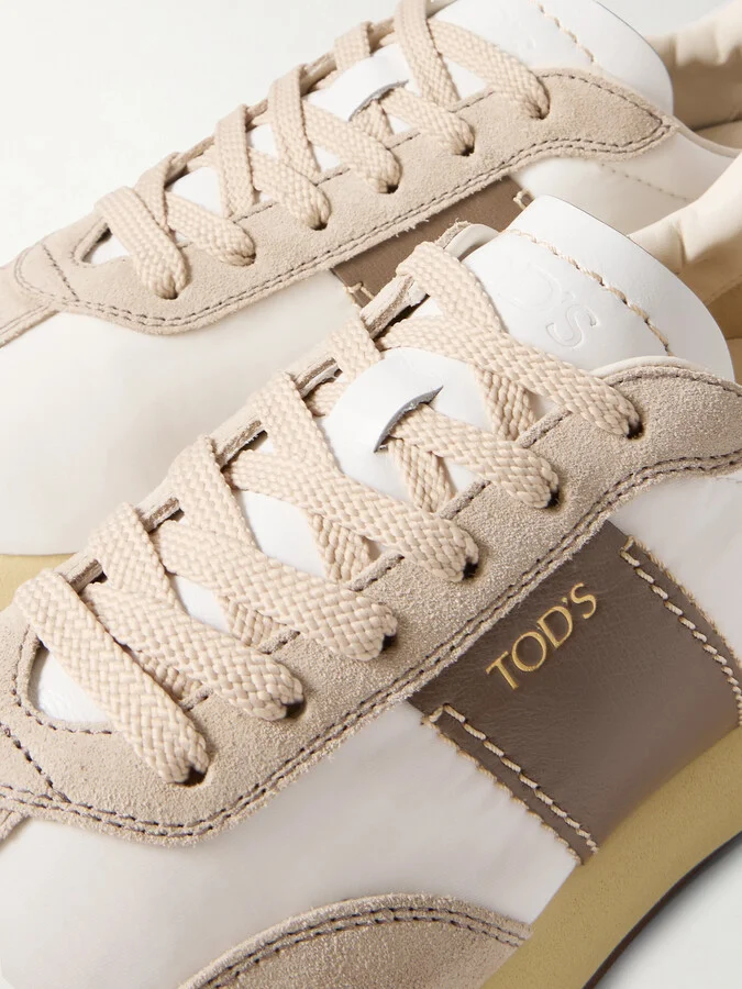 Tod's - Sportivo Active Leather And Suede Sneakers - White - Image 4