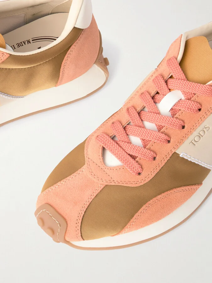 Tod's - Sportivo Active Leather And Suede-trimmed Shell Sneakers - Brown - Image 4
