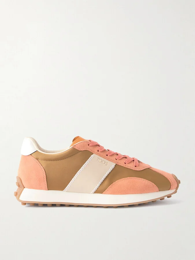 Tod's - Sportivo Active Leather And Suede-trimmed Shell Sneakers - Brown
