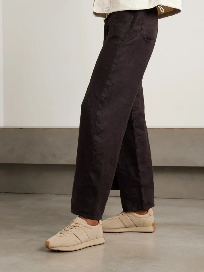 Tod's - Sportivo Active Leather-trimmed Suede Sneakers - Brown - Image 2