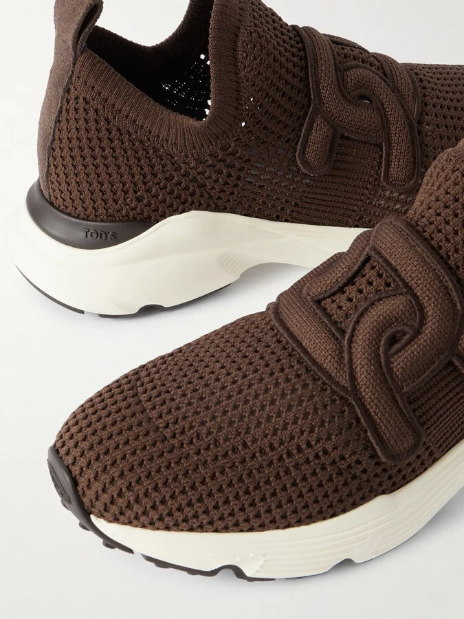 Tod's - Stretch-knit Slip-on Sneakers - Brown - Image 4