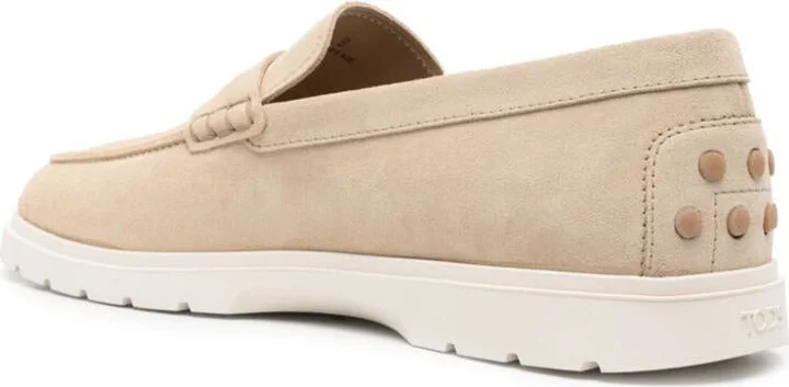 Tod'S Suede Calf Leather Loafer In Beige - Image 2