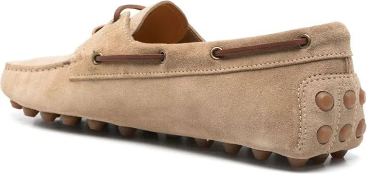 Tod'S Suede Gommino Bubble Lace-Up Boat Loafers Shoes - Image 3