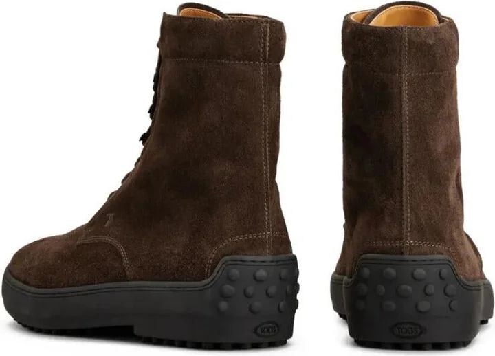 Tod'S Suede Gommino Combat Boots Shoes - Image 3