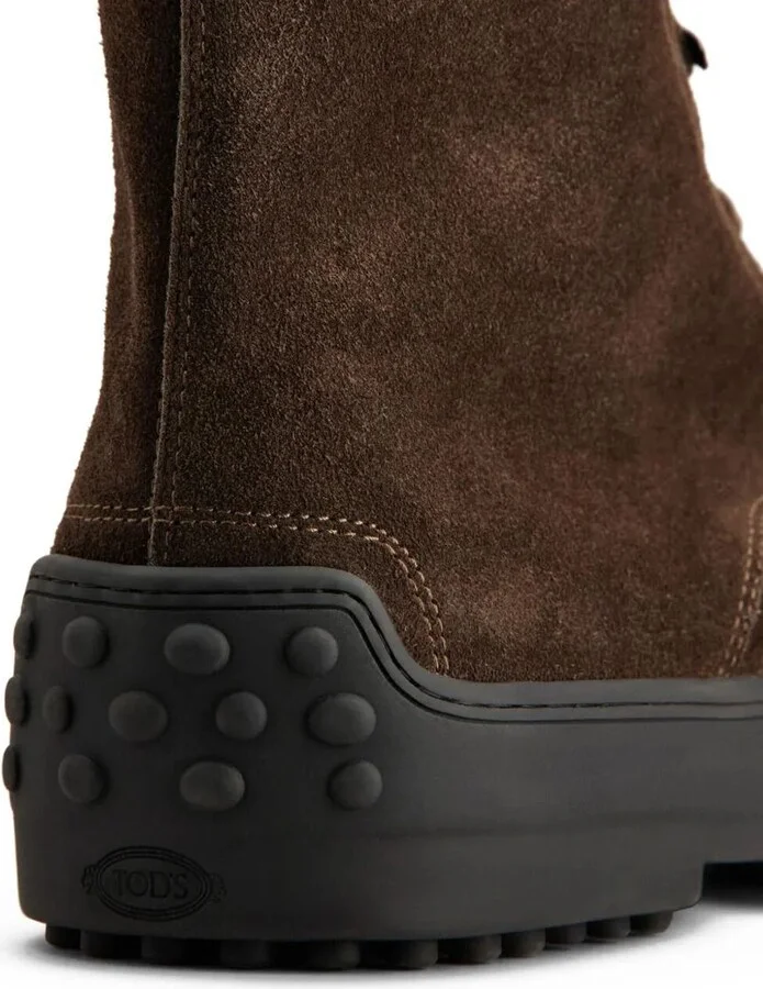 Tod'S Suede Gommino Combat Boots Shoes - Image 5