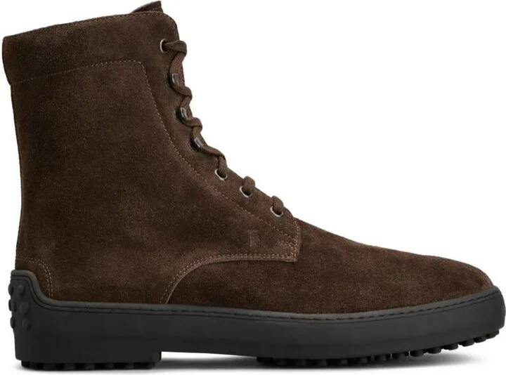 Tod'S Suede Gommino Combat Boots Shoes