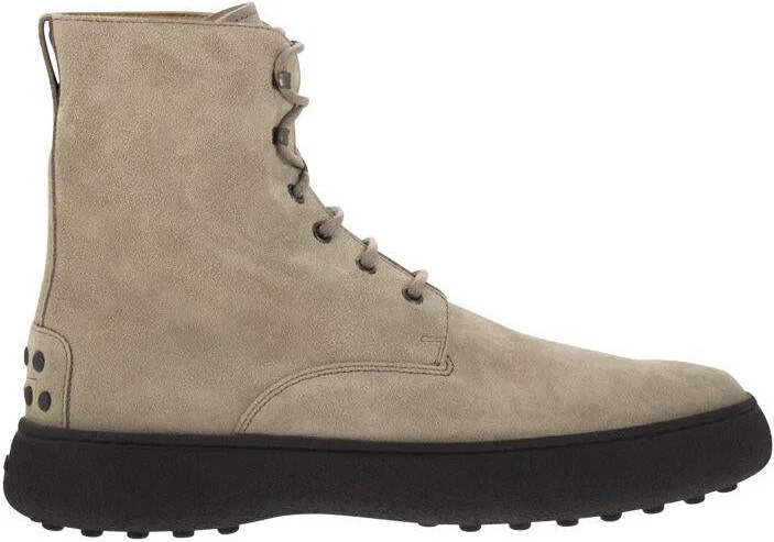 Tod'S Suede Lace-Up Boot