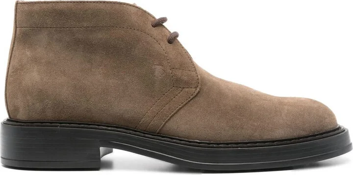 Tod'S Suede Leather Ankle Boot Shoes