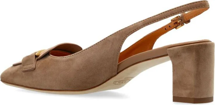Tod'S Suede Leather Slingback Pumps - Image 2
