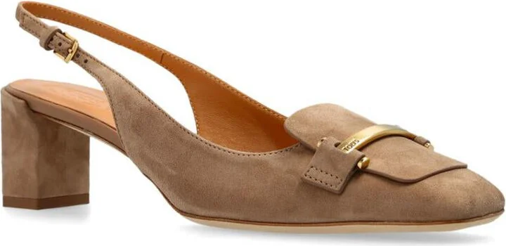 Tod'S Suede Leather Slingback Pumps - Image 5