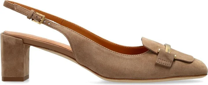 Tod'S Suede Leather Slingback Pumps