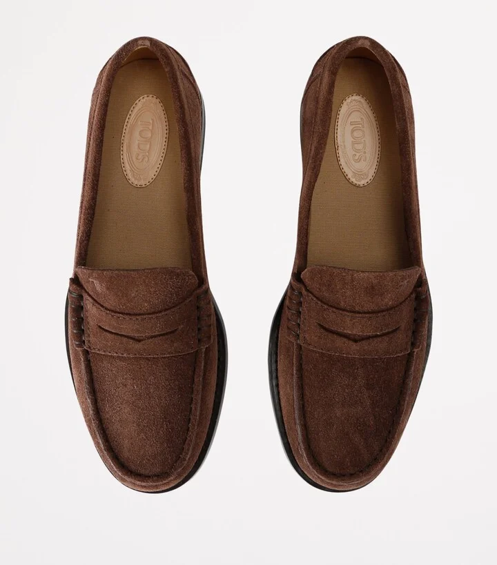 Tod's Suede Penny Loafers - Image 4