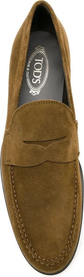 Tod'S Suede Penny Loafers With Pebbled Rubber Outsole Shoes - Image 4