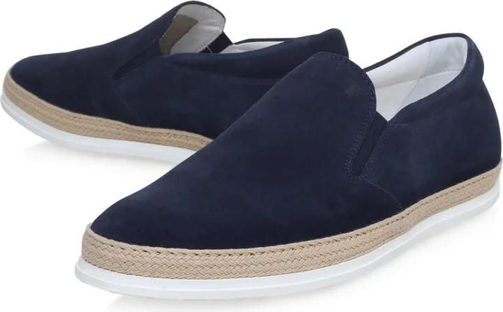 Tod's Suede-Raffia Skate Shoes - Image 3
