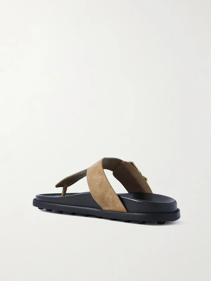 Tod's - Suede Sandals - Brown - Image 3