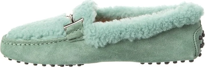 Tods Suede & Shearling Loafer - Image 2