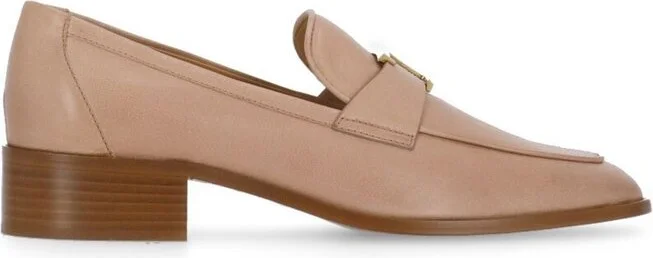 Tod's T-Logo Plaque Round Toe Loafers