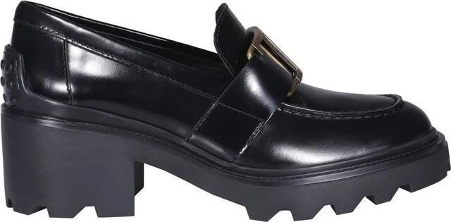 Tod's T-Plaque Block Heel Loafers