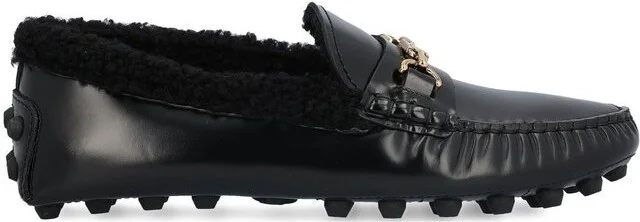 Tod's T Plaque Round Toe Loafers