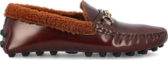 Tod's T Plaque Round Toe Loafers
