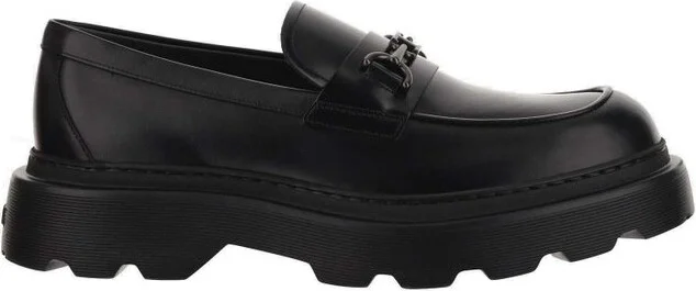 Tod's T Plaque Tapered Toe Loafers