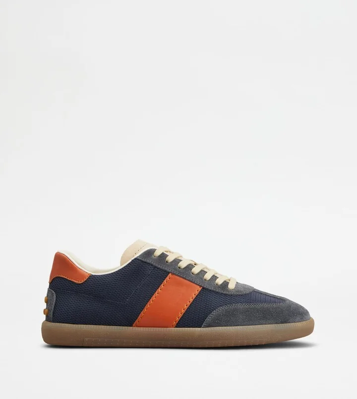 Tod's Tabs Sneakers in Suede and Technical Fabric