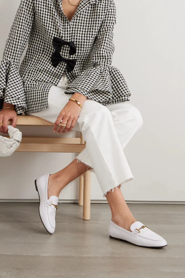 Tod's - Textured-leather Loafers - Off-white - Image 2
