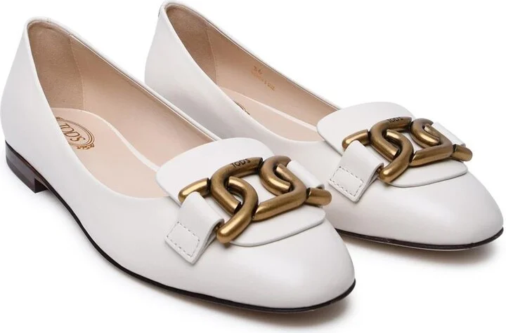 Tod'S White Leather Loafers - Image 2