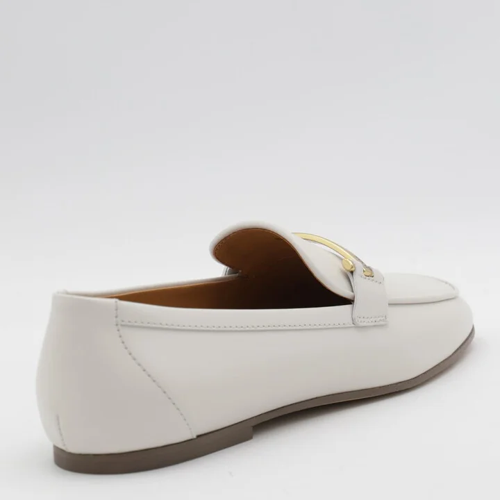 Tod'S White Leather Loafers - Image 2