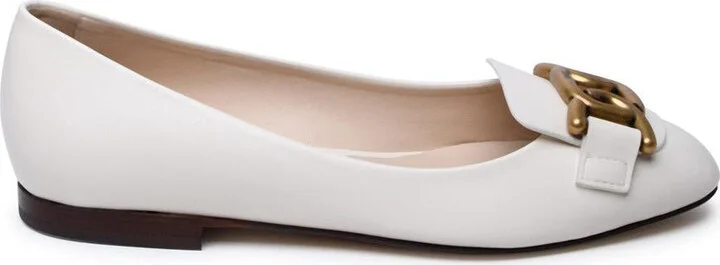 Tod'S White Leather Loafers