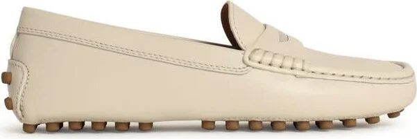 Tod'S White Leather Loafers