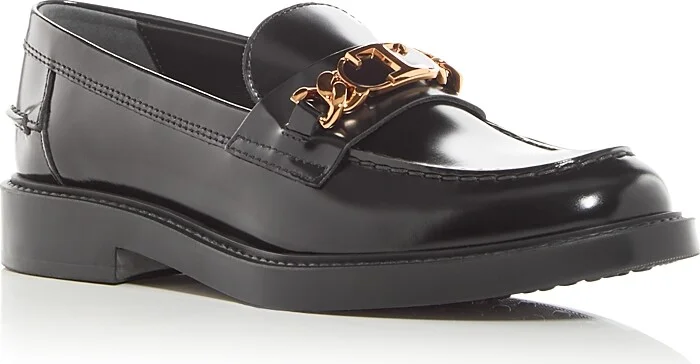 Tod's Women's T Chain Moc Toe Loafers