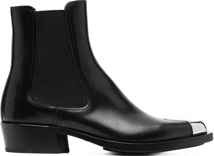 Toe-Cap 35mm Leather Boots