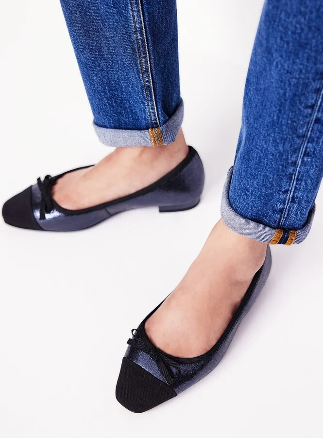 Navy Crackle Leather