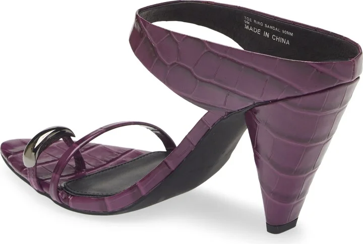 Toe Ring Pointed Toe Slide Sandal - Image 2
