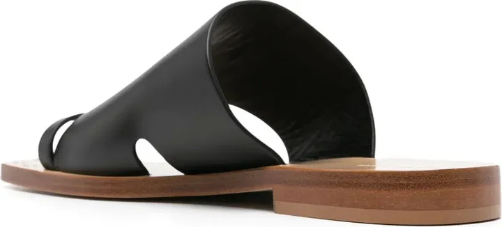 Toe-Strap Leather Slides - Image 3