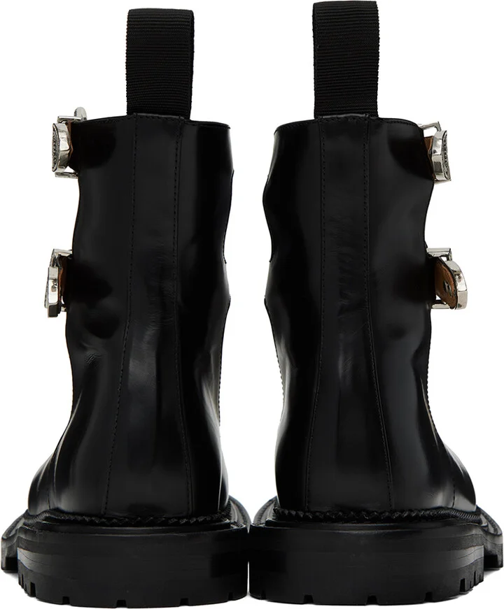 Toga Pulla Black Buckle Ankle Boots - Image 2