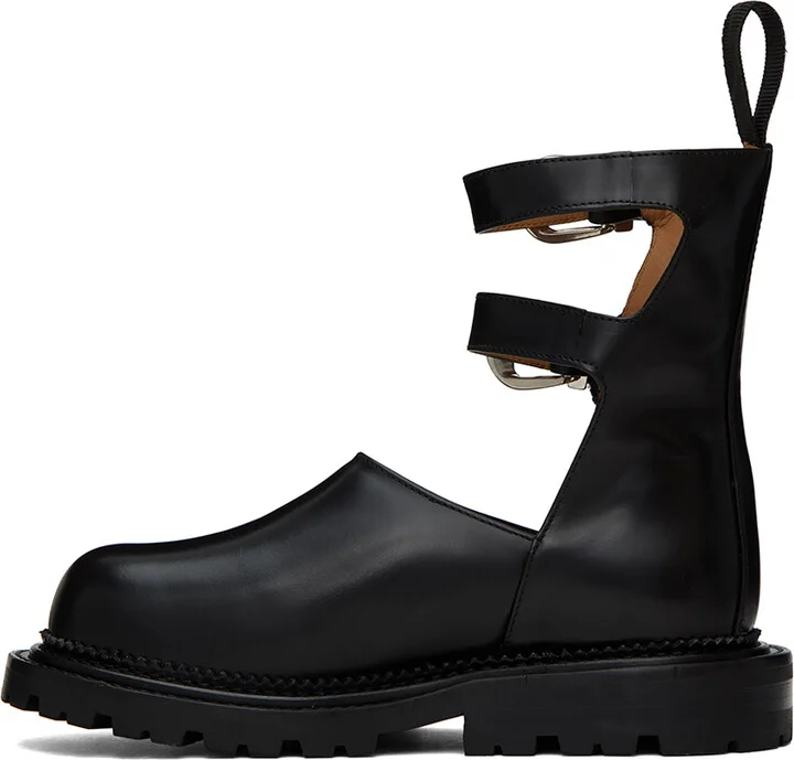 Toga Pulla Black Buckle Ankle Boots - Image 3