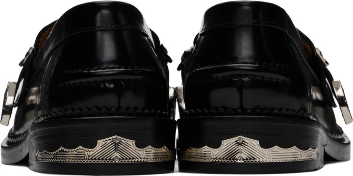 Toga Pulla Black Buckle Loafers - Image 2