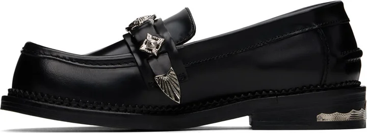 Toga Pulla Black Buckle Loafers - Image 3