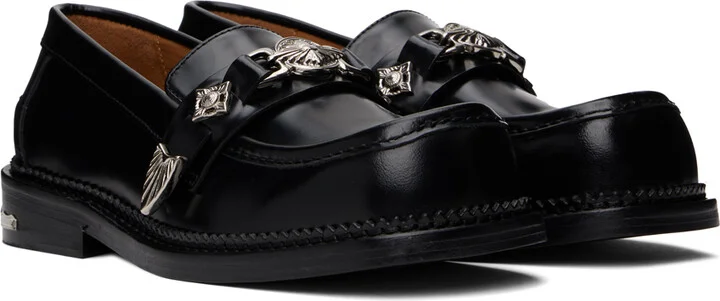 Toga Pulla Black Buckle Loafers - Image 4